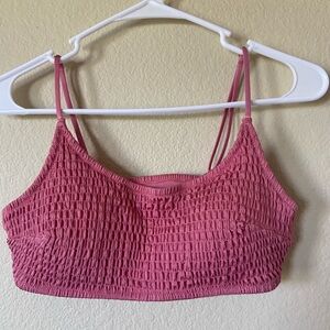 Size 10 H&M pink textured bikini top